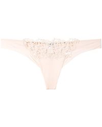 La Perla Petit Macrame Lace Thong - Pink