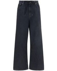 MM6 by Maison Margiela - Wide-Leg Denim Jeans - Lyst