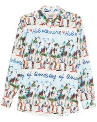 ALESSANDRO ENRIQUEZ - Printed Cotton Shirt - Lyst