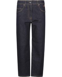 MSGM - Ankle Cut Denim Jeans - Lyst