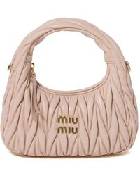 Miu Miu - Wander Small Leather Hobo Bag - Lyst