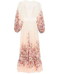 Zimmermann - Long Floral Dress - Lyst