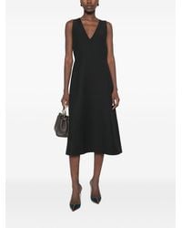 Fendi - Wool And Silk Blend Midi Dress - Lyst