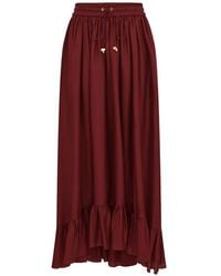 Zimmermann - Aster Silk Maxi Skirt - Lyst