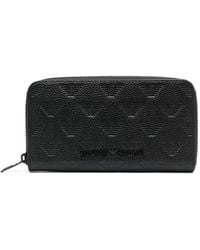 EA7 - Leather Continental Wallet - Lyst