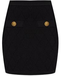 Balmain - Quilted Mini Skirt - Lyst