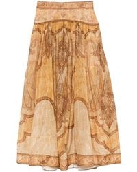 Zimmermann - Wanderlust Cotton And Silk Maxi Skirt - Lyst