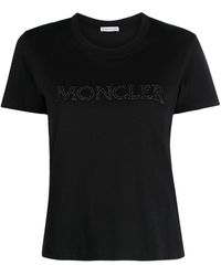 Moncler - T-shirt In Cotone Con Logo - Lyst