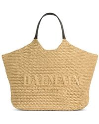 Balmain - Large Crochet Tote Bag - Lyst