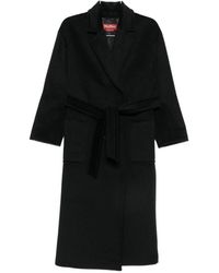 Max Mara - Wool Coat With Notch Lapels, Wrap Design And Detacha - Lyst