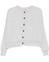 Base London - Linen And Cotton Blend Cardigan - Lyst