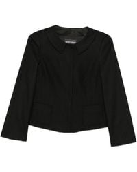 Emporio Armani - Wool Blend Blazer Jacket - Lyst