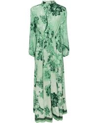 F.R.S For Restless Sleepers - Eione Floral-print Silk Dress - Lyst