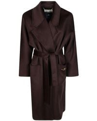 Elisabetta Franchi - Wool Long Coat - Lyst