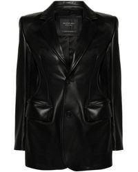 Balenciaga - Structured Leather Blazer - Lyst