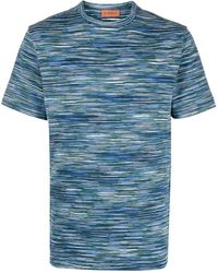 Missoni Graphic-print Cotton T-shirt - Blue