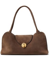 Versace - Vivian Suede Leather Shoulder Bag - Lyst