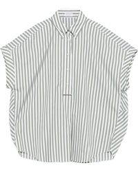 Brunello Cucinelli - Cotton And Silk Striped Shirt - Lyst