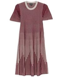 Emporio Armani - Striped Midi Dress - Lyst