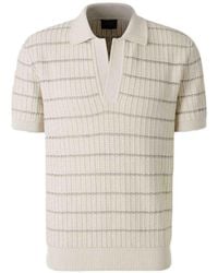 Brioni - Striped Cotton Polo Shirt - Lyst