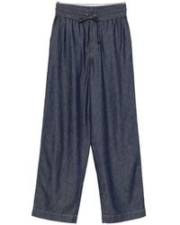 Loewe - Denim Wide-Leg Trousers - Lyst