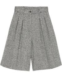 Emporio Armani - High-Waisted Bermuda Shorts - Lyst