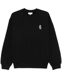 Maison Kitsuné - Dressed Fox Cotton Crewneck Sweatshirt - Lyst