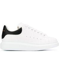 Alexander McQueen Oversized-sole Leather Low-top Trainers - White
