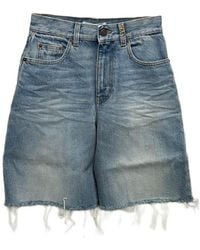 Chloé - Frayed Faded Shorts - Lyst