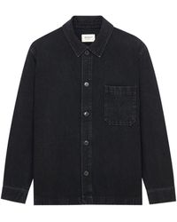 Saint Laurent - Denim Cotton Overshirt - Lyst