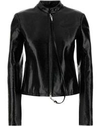 Courreges - Vinyl Biker Jacket - Lyst
