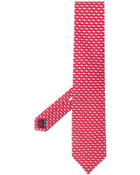 Ferragamo Cravatta In Seta - Rosso