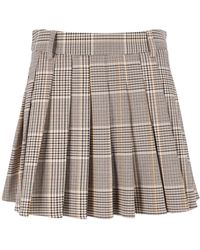 MC2 Saint Barth - Blay Flannel Mini Skirt With Tartan Pattern - Lyst