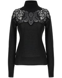 Ermanno Scervino - Long Sleeve Turtle-Neck Sweater - Lyst