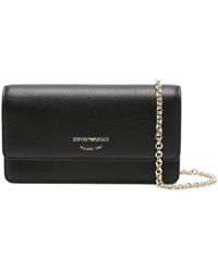 Emporio Armani - Leather Wallet On Chain - Lyst