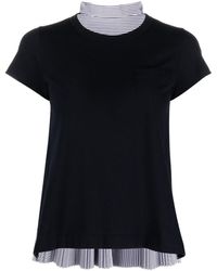 Sacai - Contrasting Panel Short-sleeve T-shirt - Lyst