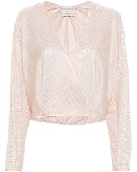 Forte Forte - Lamé Pied De Poule Crossed Shirt - Lyst