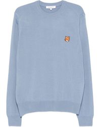 Maison Kitsuné - Fox Head Wool Crewneck Jumper - Lyst