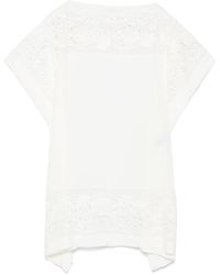 Ermanno Scervino - Embroidered Silk Short Dress - Lyst