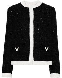 Valentino - Tweed Short Jacket - Lyst