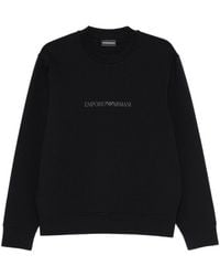 Emporio Armani - Logo Cotton Sweatshirt - Lyst
