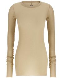Rick Owens - Rib Ls Fitted Ribbed Top - Lyst