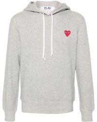 COMME DES GARÇONS PLAY - Emblem Heart Cotton Hoodie - Lyst