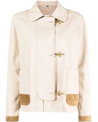 Fay - Contrasting-trim Fitted Jacket - Lyst