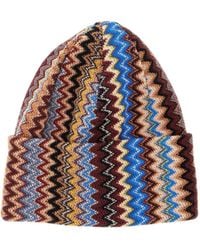 Missoni - Beanie Lavorato A Maglia Zigzag - Lyst