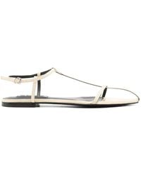 Jil Sander - Leather Flat Sandals - Lyst