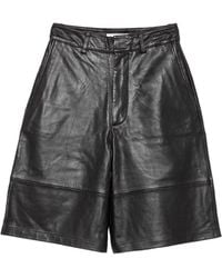 Frankie Shop - Leather Bermuda Shorts - Lyst