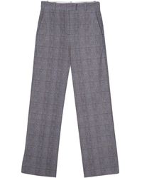 Circolo 1901 - Check-pattern Straight-leg Trousers - Lyst