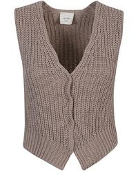 Alysi - Knitted Cotton Vest - Lyst