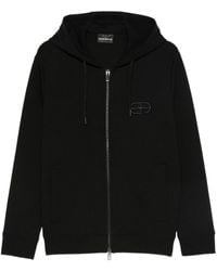 Emporio Armani - Felpa Con Cappuccio E Logo - Lyst